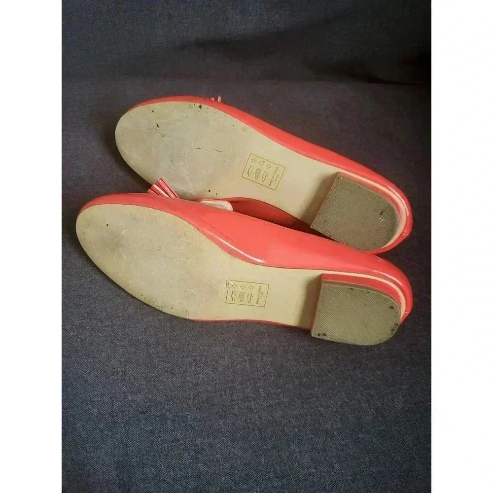 Elizabeth Brady Red‎ Patent Leather Loafers